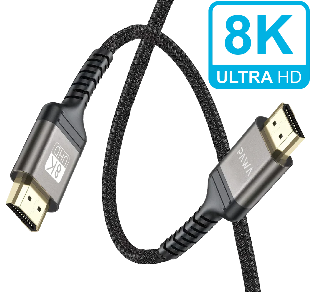Pawa El-Caro Series Braided HDMI to HDMI 8K Cable 3M (PW-ELHD8K3M) Pawa El-Caro Series Braided HDMI to HDMI 8K Cable 3M (PW-ELHD8K3M)